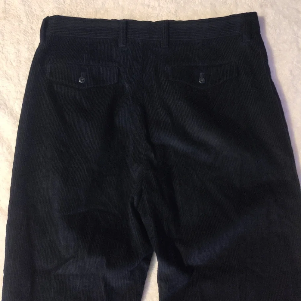 New Gap Mens Pants 33x30 Corduroy Navy 90s Loose Fit Trousers Preppy‎ Relaxed